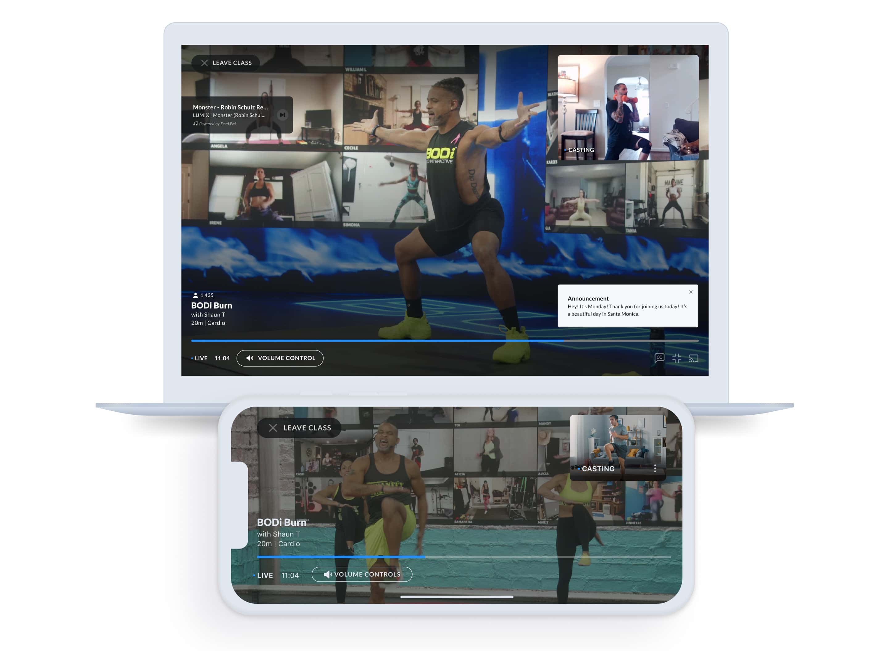 Final BODcast screens, expanded